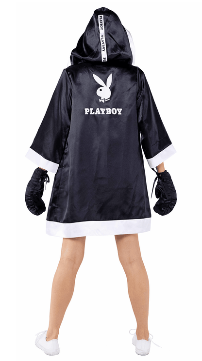 Naughty Kitten Clothing Playboy Knock-Out Boxer Costume Rear View Playboy Costume