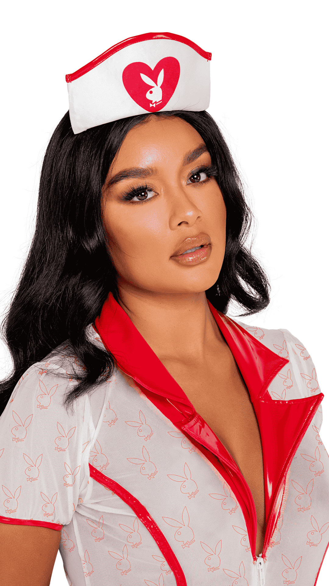 Naughty Kitten Clothing Playboy Sexy Retro Nurse Costume Front View Playboy Costume