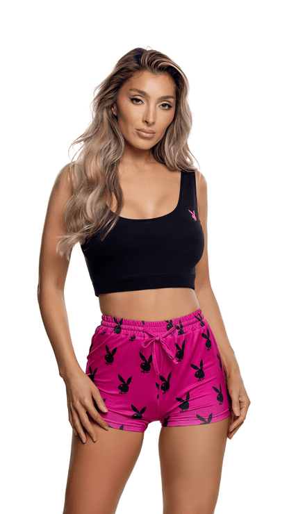 Naughty Kitten Clothing Playboy Slumber Bunny Set Front View Sleepwear 