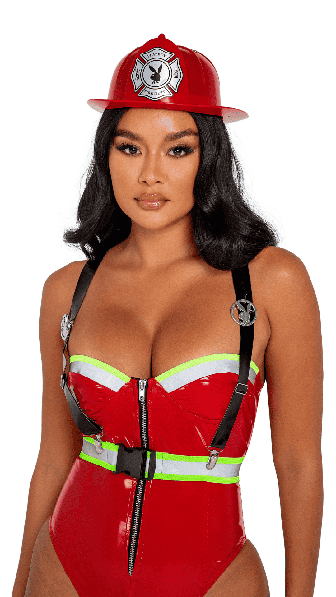 Naughty Kitten Clothing Playboy Smokin Hot Firegirl Costume Front View Playboy Costume