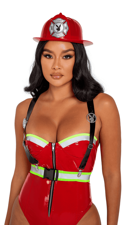 Naughty Kitten Clothing Playboy Smokin Hot Firegirl Costume Front View Playboy Costume