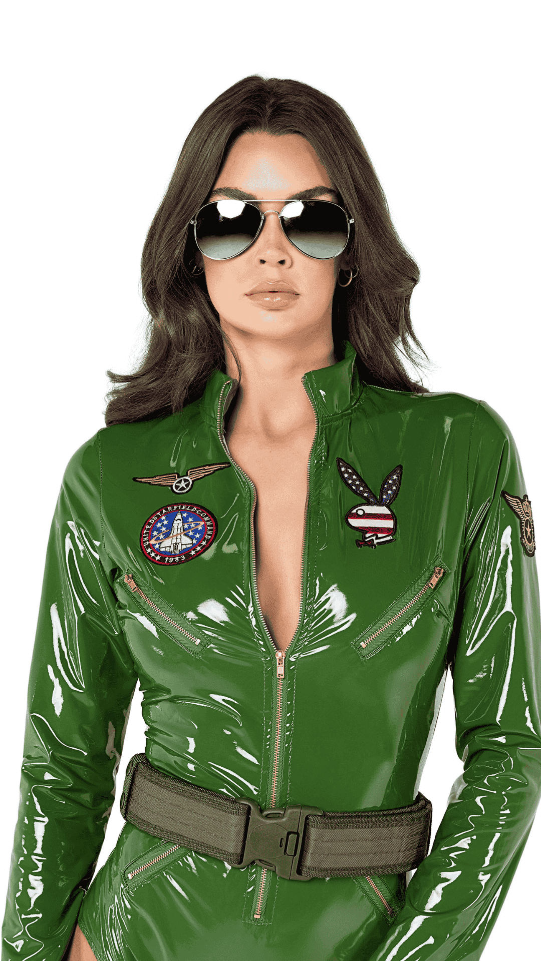 Naughty Kitten Clothing Playboy Top Pilot Costume Front View Playboy Costume