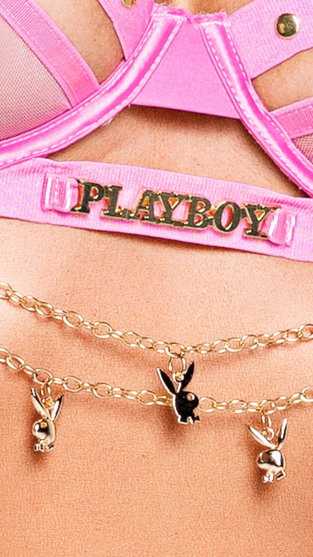 Naughty Kitten Clothing Playboy Charm 2-Piece Set Close Up View Playboy Lingerie