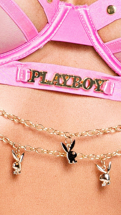 Naughty Kitten Clothing Playboy Charm 2-Piece Set Close Up View Playboy Lingerie