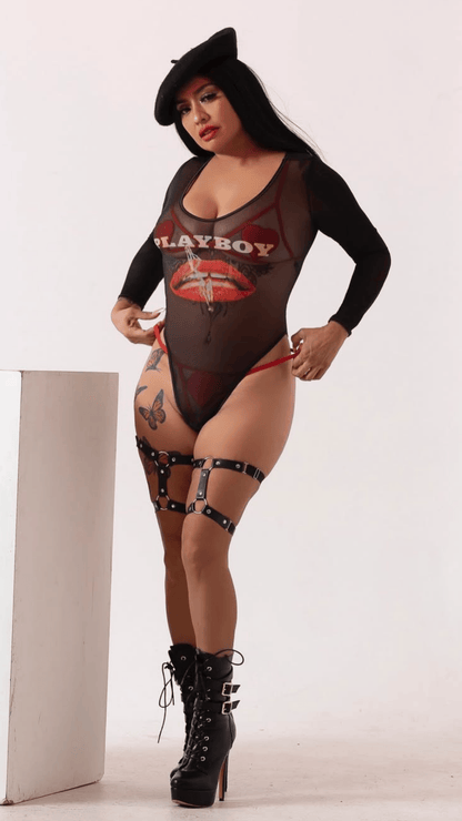 Naughty Kitten Clothing Playboy Cover Girl Teddy November 2013 Front View Playboy  Lingerie 