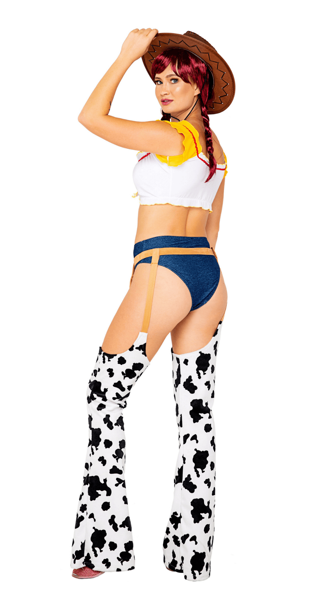 Naughty Kitten Playful Cowgirl Costume Rear View Halloween Costume