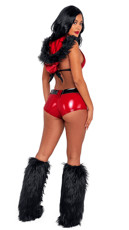 Naughty Kitten  Clothing Playful Santa Costume Rear View Christmas Costume