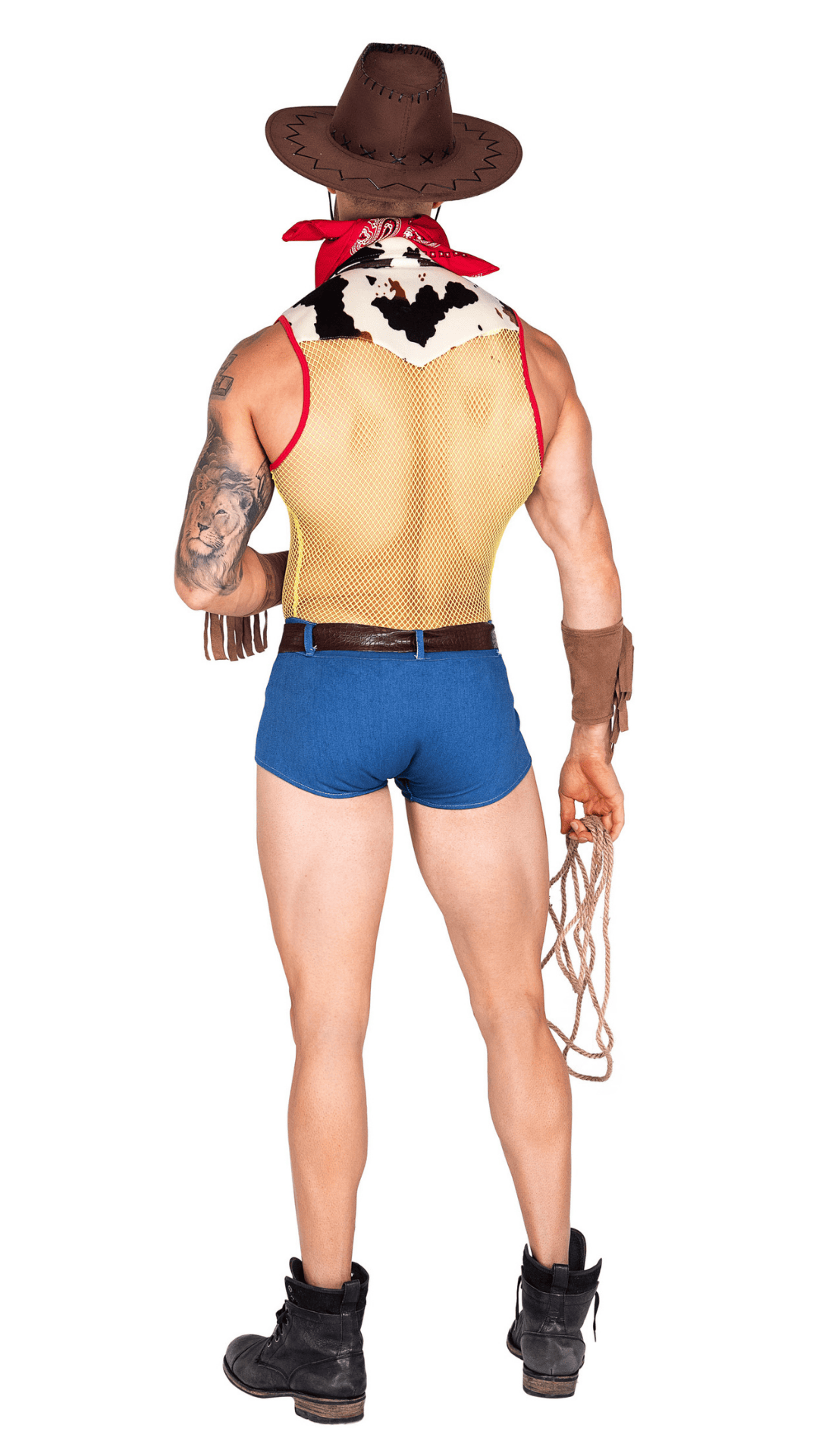 Naughty Kitten Clothing Playful Sheriff Men’s Costume Rear View Halloween Costume