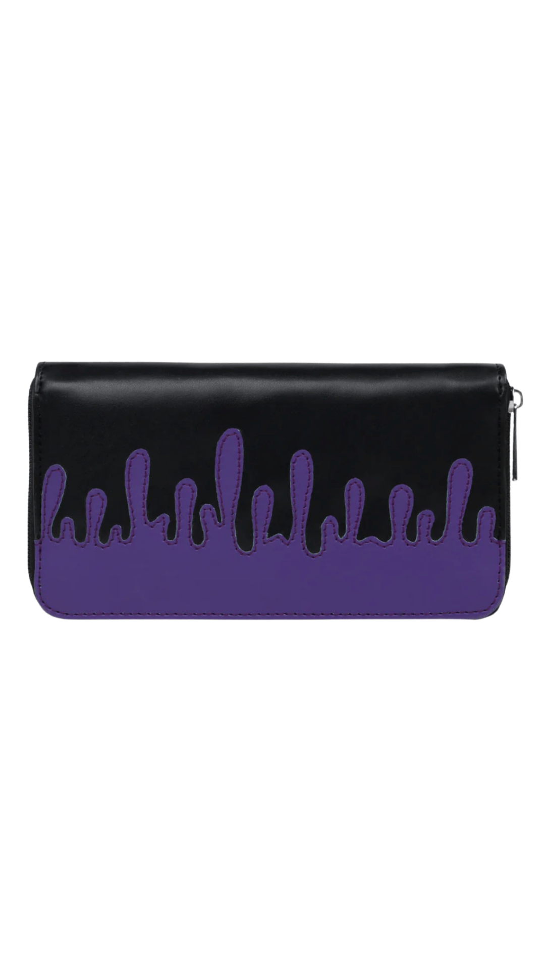 Naughty Kitten Clothing Purple Drip Purse Front View Alternative Gothic Accessories