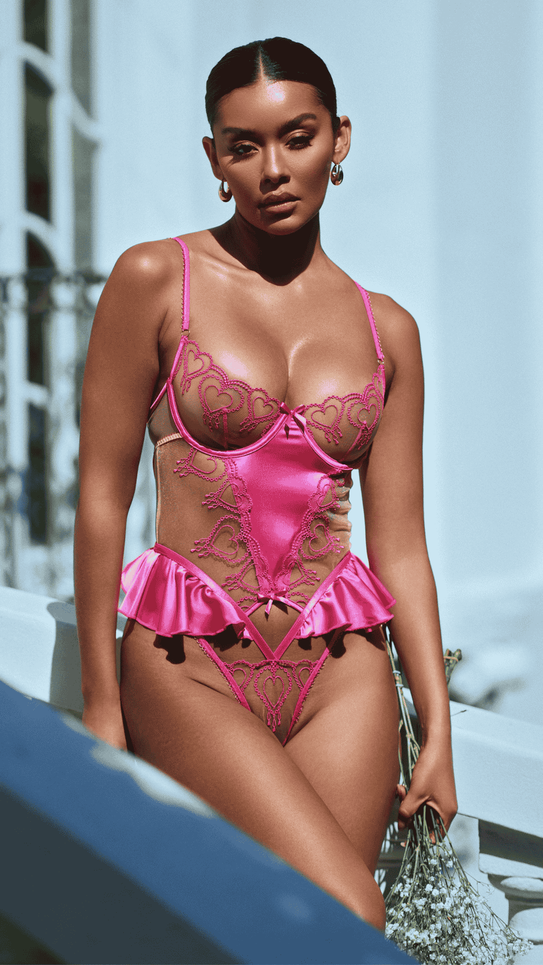 Naughty Kitten Clothing Queen Of Hearts Teddy Front View Women's Lingerie