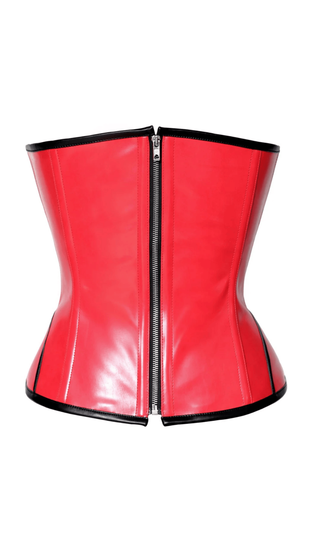 Naughty Kitten Clothing Red Temptress Over-bust Corset Rear View Waist Cincher
