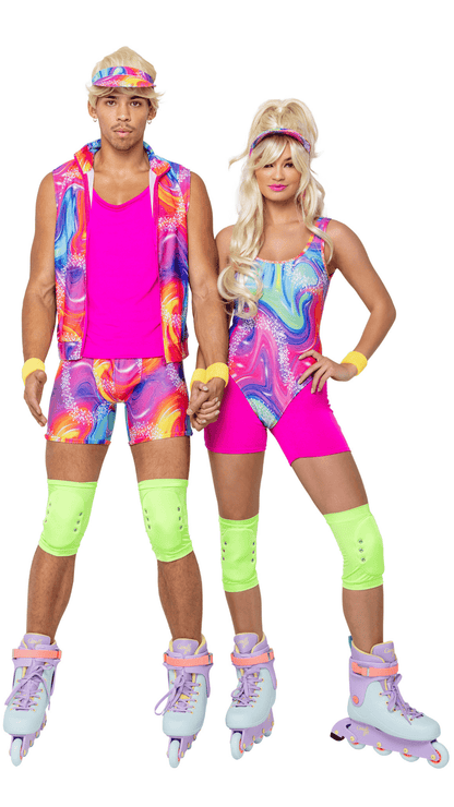 Naughty Kitten Clothing Retro Rollerblade Doll Costume front View Halloween Costume Couple Costumes