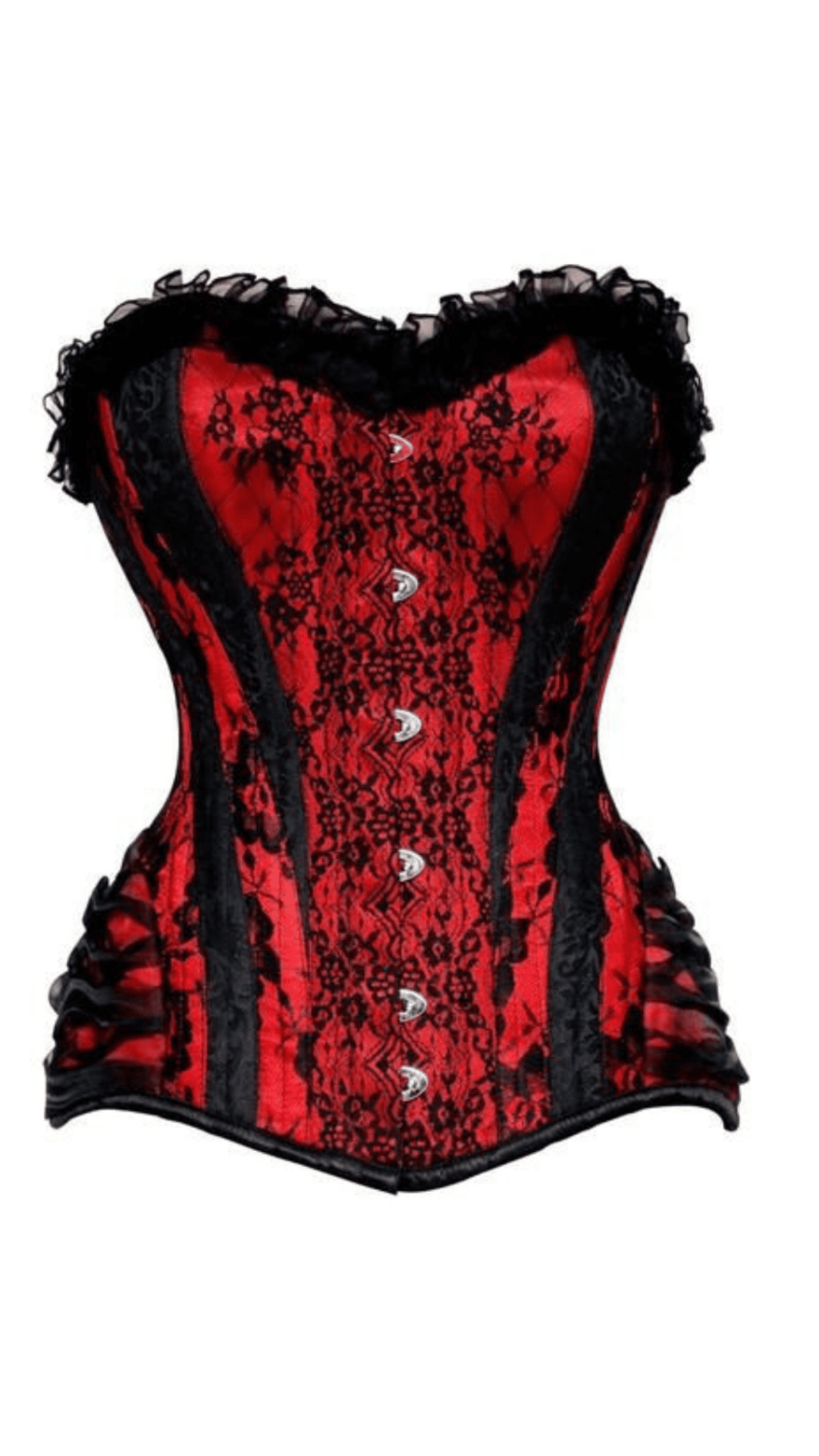 Naughty Kitten Roxy Zipper Detail Corset Front View