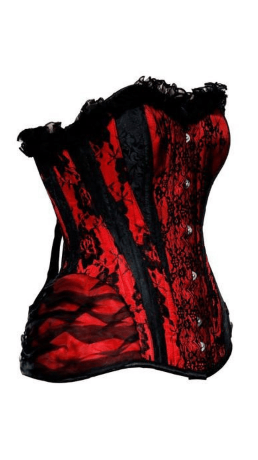Naughty Kitten Roxy Zipper Detail Corset Side View