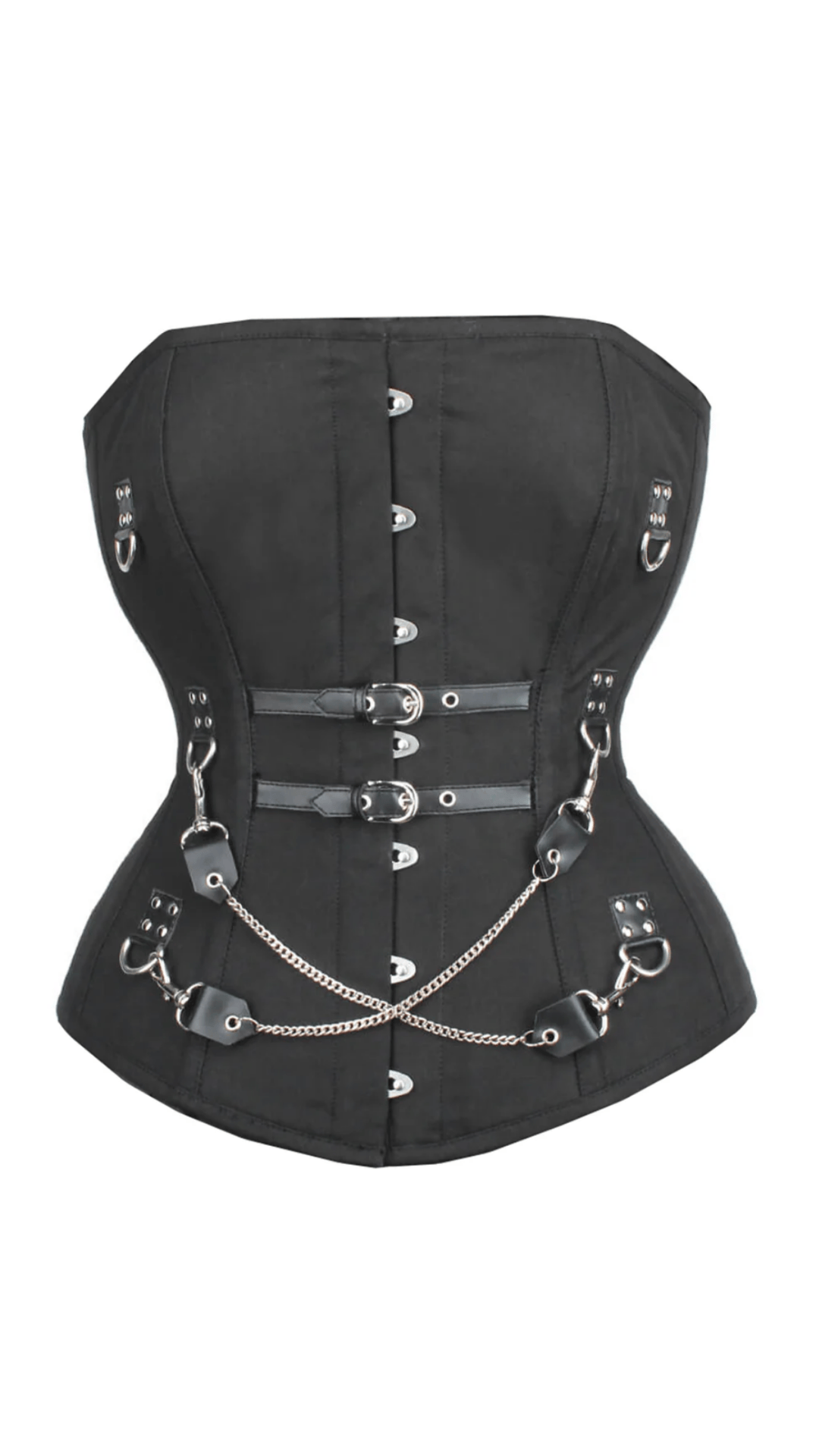 Naughty Kitten Clothing Rouge Chain Corset Front View Overbust Corset Waist trainer 