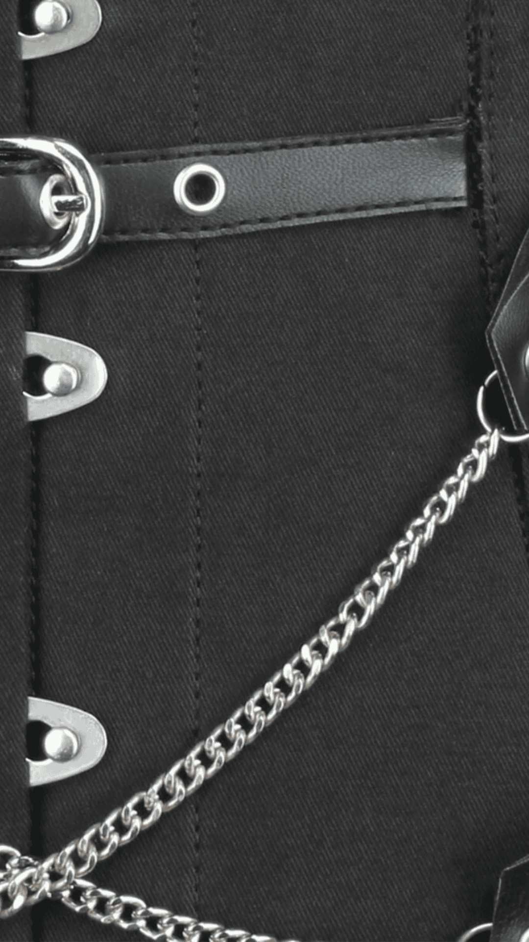 Naughty Kitten Clothing Rouge Chain Corset Front View Overbust Corset Waist trainer 