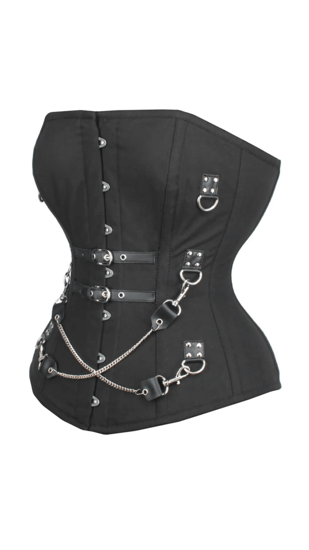 Naughty Kitten Clothing Rouge Chain Corset Side View Overbust Corset Waist trainer 
