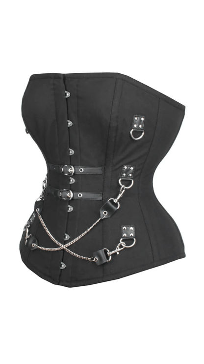 Naughty Kitten Clothing Rouge Chain Corset Side View Overbust Corset Waist trainer 