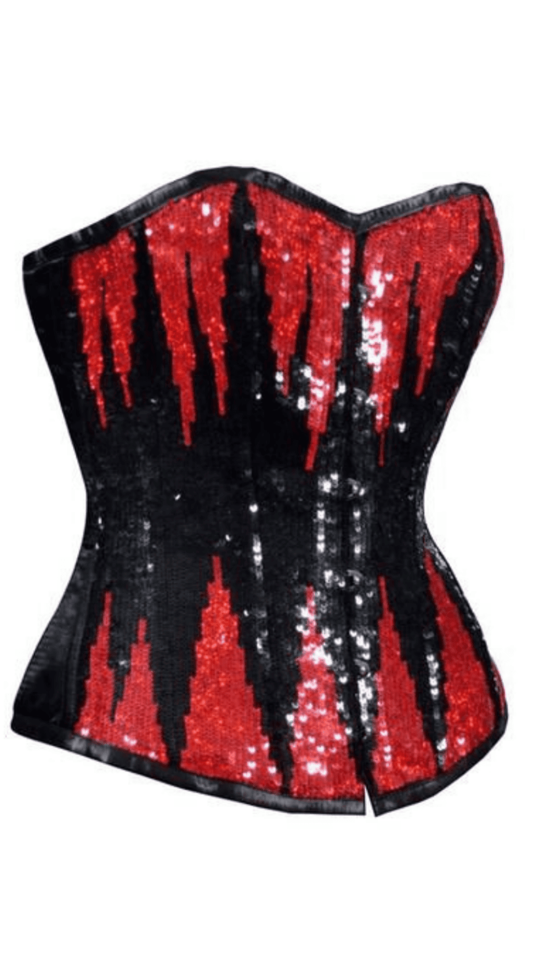 Naughty Kitten Ruby Deluxe Sequin Corset Side View