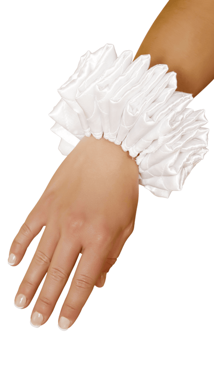 Naughty Kitten Halloween Costume Accessories Ruffled Wrist Cuffs Front View