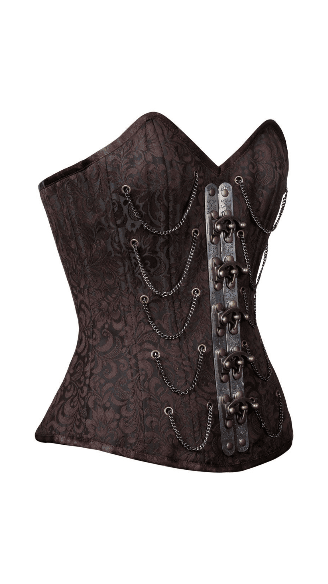 Naughty Kitten Sakima Deluxe Brocade & Chain Corset Side View 