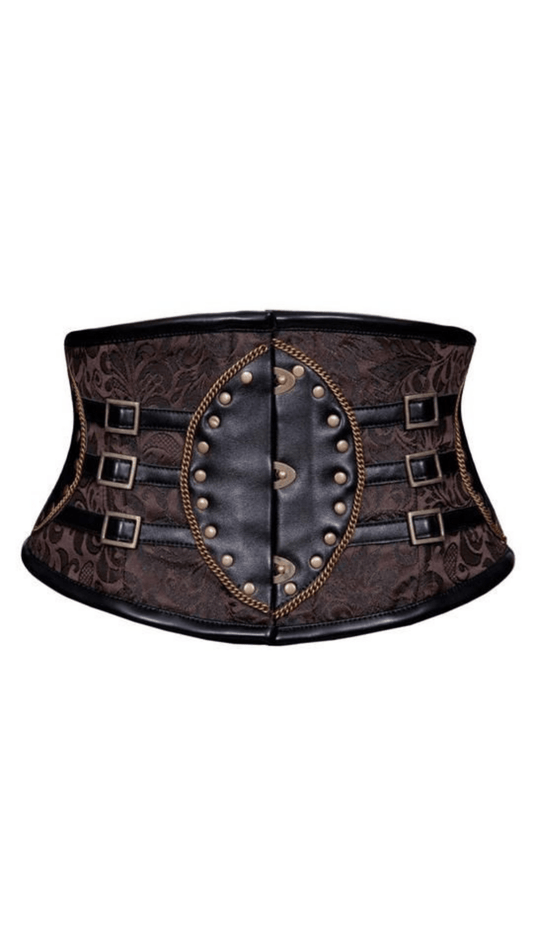 Naughty Kitten Sanaa Steampunk Underbust Corset Belt Front View