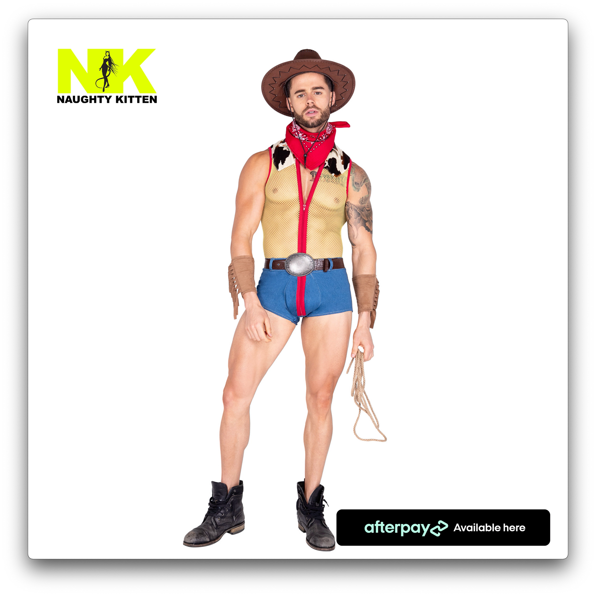 Naughty Kitten Playful Sheriff Men’s Costume Front View
