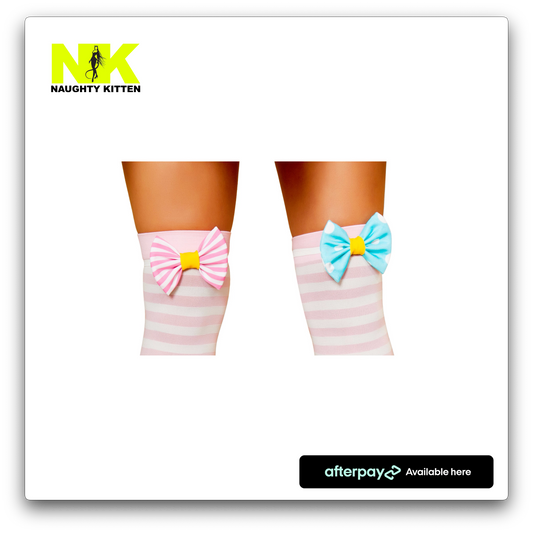 Naughty Kitten Accessories Stocking Bow Only Front View