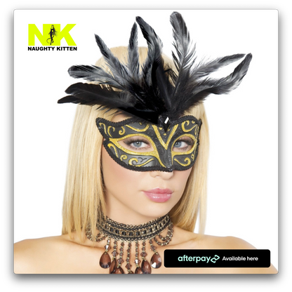 Naughty Kitten Accessories Masquerade Mask Front View