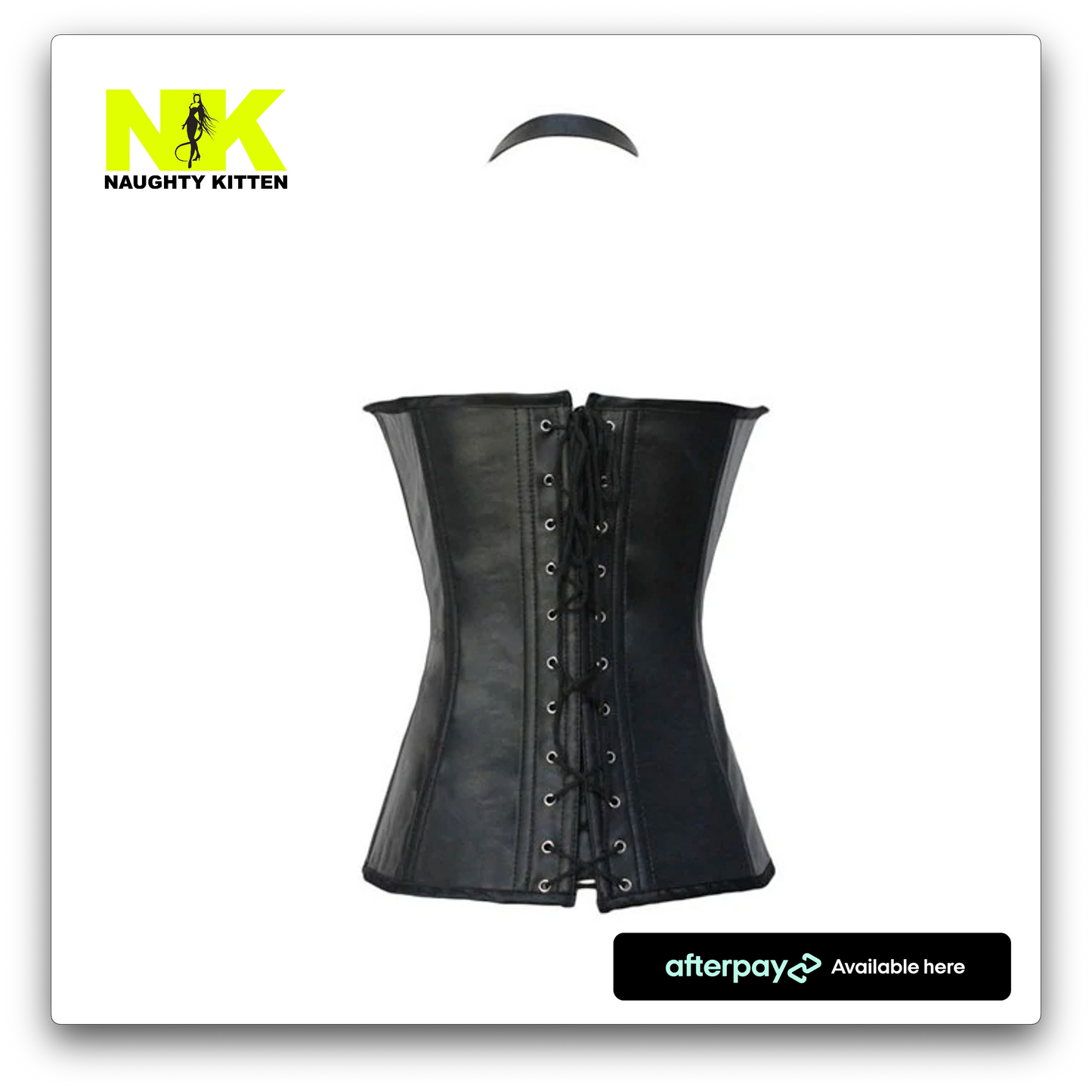 Naughty Kitten Ryder Buckle-Up Corset Back Rear  View