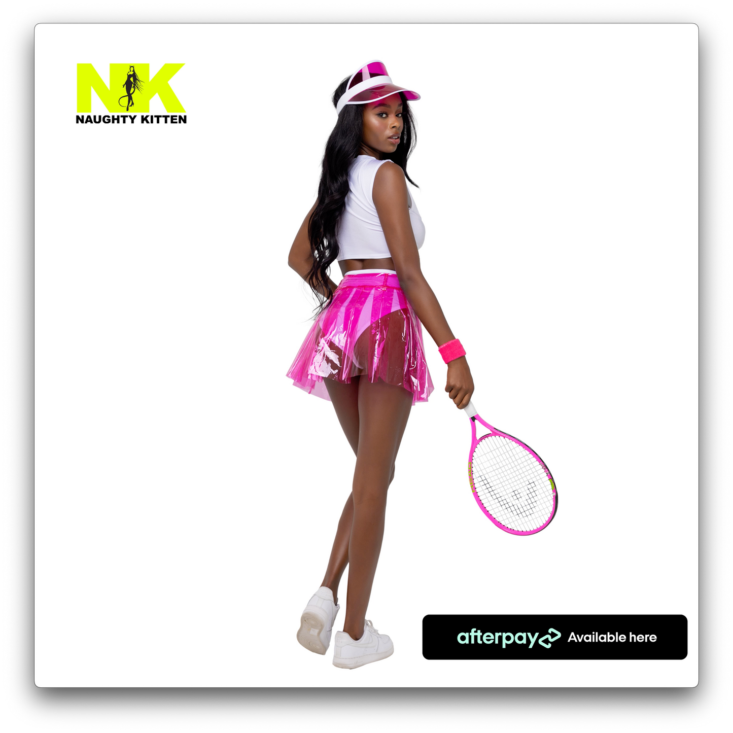 Naughty Kitten Clothing Tennis Court Hottie Costume Back Rear View Halloween Costume Barbie