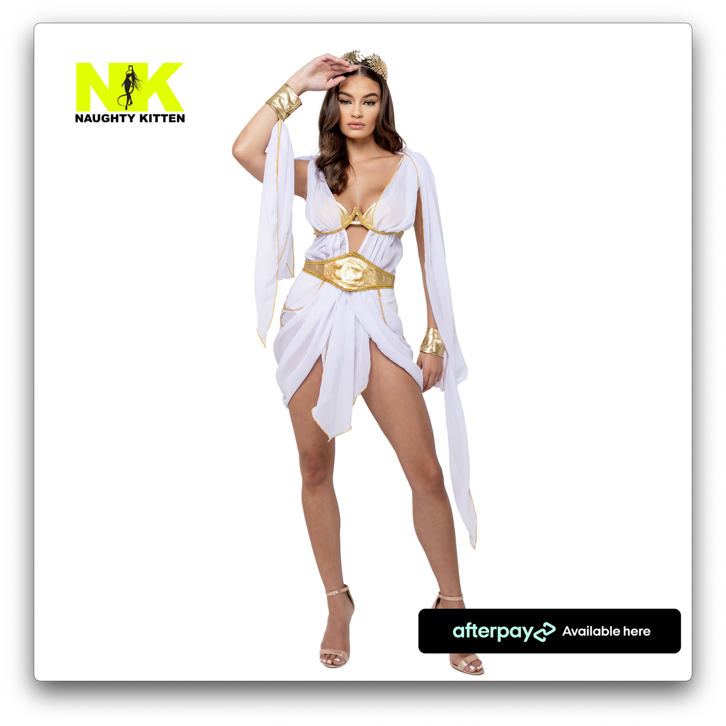 Naughty Kitten Clothing  Sultry Goddess Costume Front View Halloween Costume