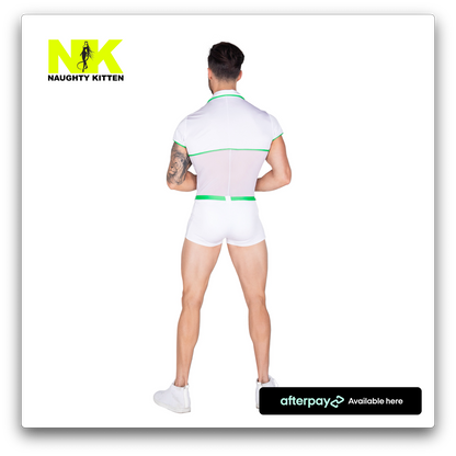Green Doctor Costume Back Rear View - Naughty Kitten Clothing Halloween Costume