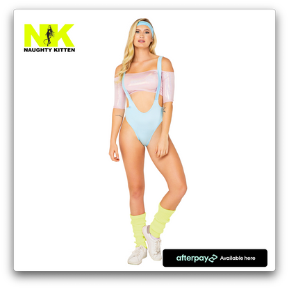 80's Sporty Yuppie Costume Front View Halloween Costume - Naughty Kitten Clothing