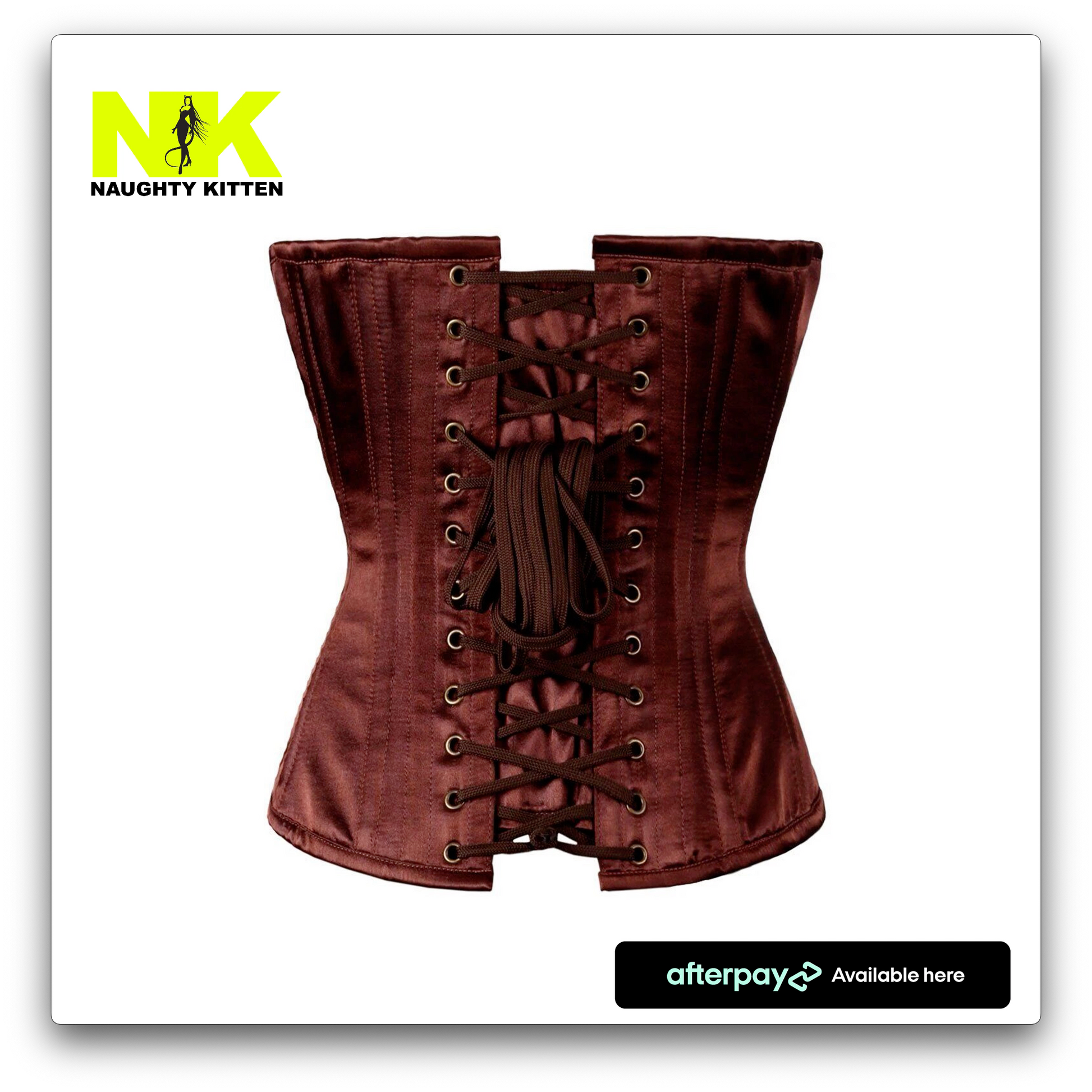 Autumn Deluxe Embroidery Corset Back Rear View- Naughty Kitten Clothing