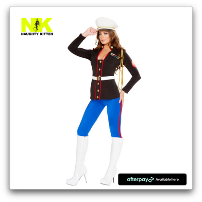 Naughty Kitten Clothing Sexy Marine Corporal Costume Front View Halloween Costume