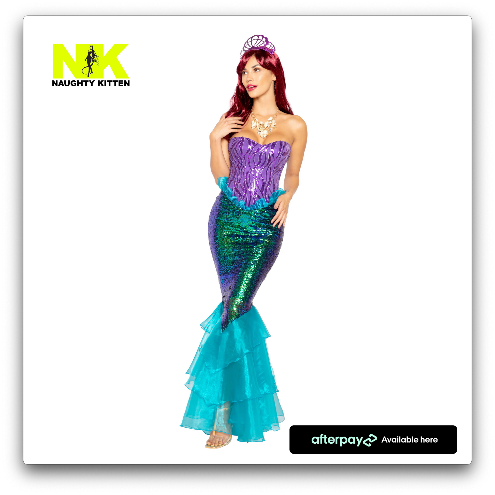 Naughty Kitten Clothing Majestic Mermaid Costume Front View Halloween Costume