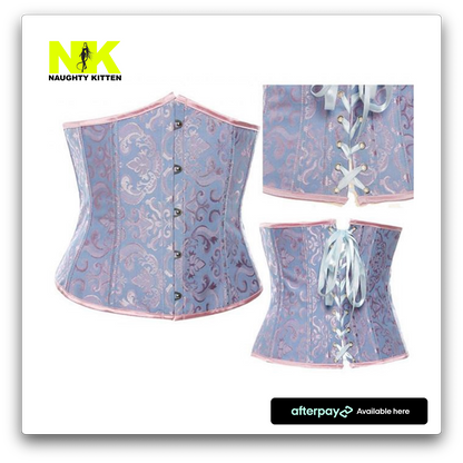 Naughty Kitten Clothing Lily Elegant Brocade Under-bust Corset Back Rear View
