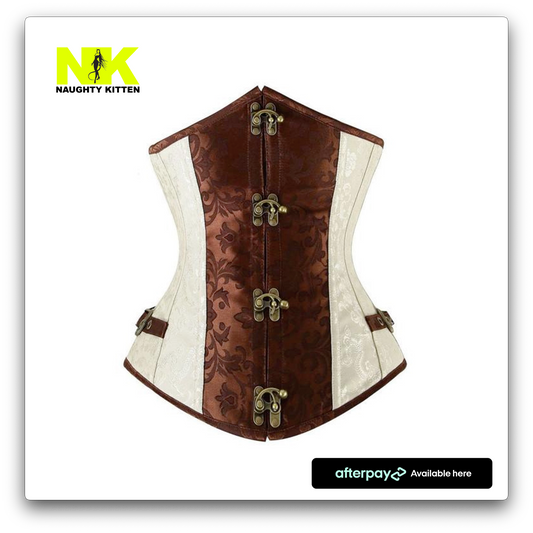 Constance Renaissance Under-bust Corset Front View - Naughty Kitten Clothing 