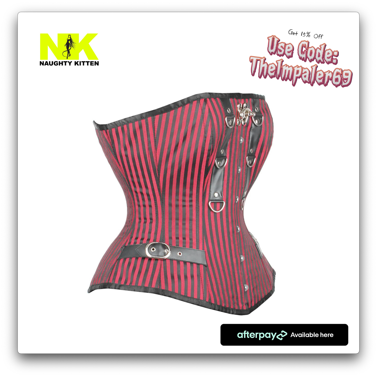 Naughty Kitten Clothing The Impaler's Embrace Corset Side View