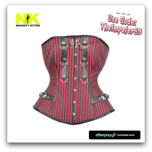 Naughty Kitten Clothing The Impalers Embrace Corset Front View 