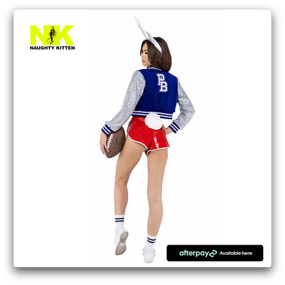 Naughty Kitten Clothing Playboy Athlete Costume Back Rear View Playboy Costume