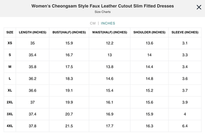 Naughty Kitten Clothing Size Chart Inches