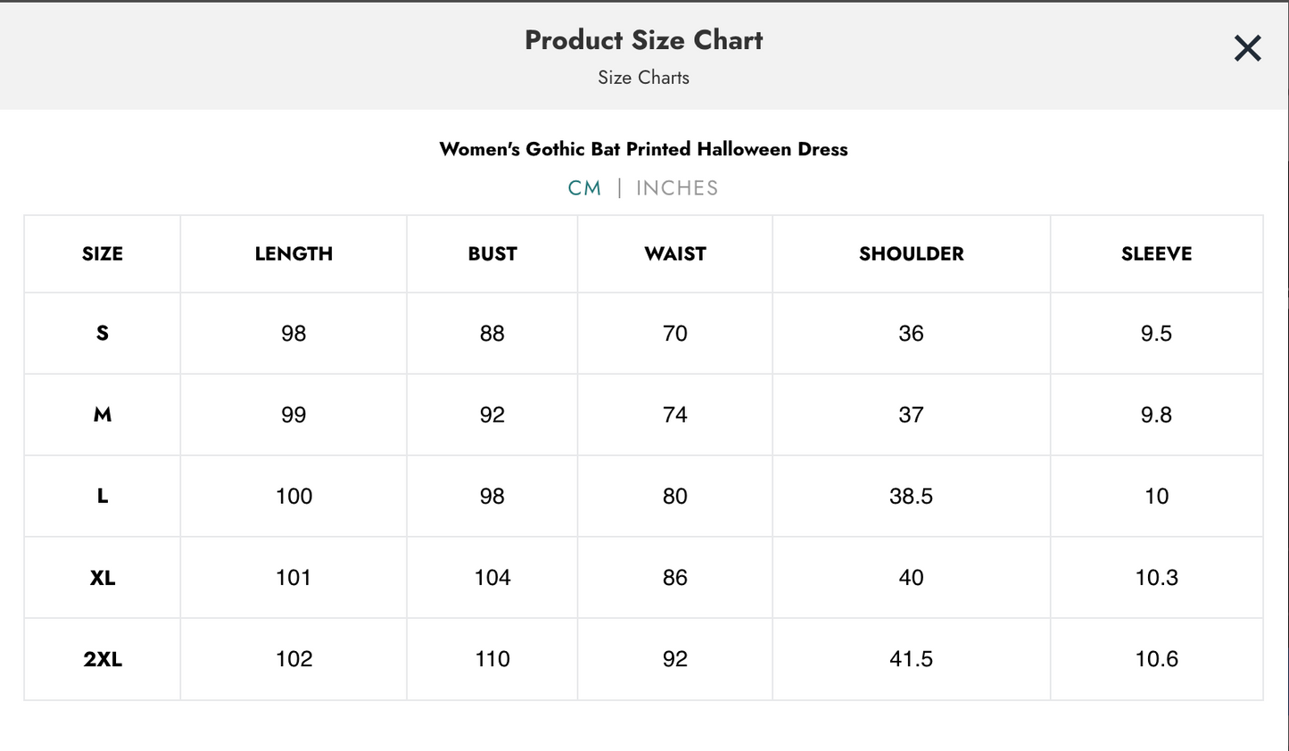 Naughty Kitten Clothing Midnight Ritual Chain Top Close Up View Gothic Alternative Women's Wear Size Chart Centimetres 