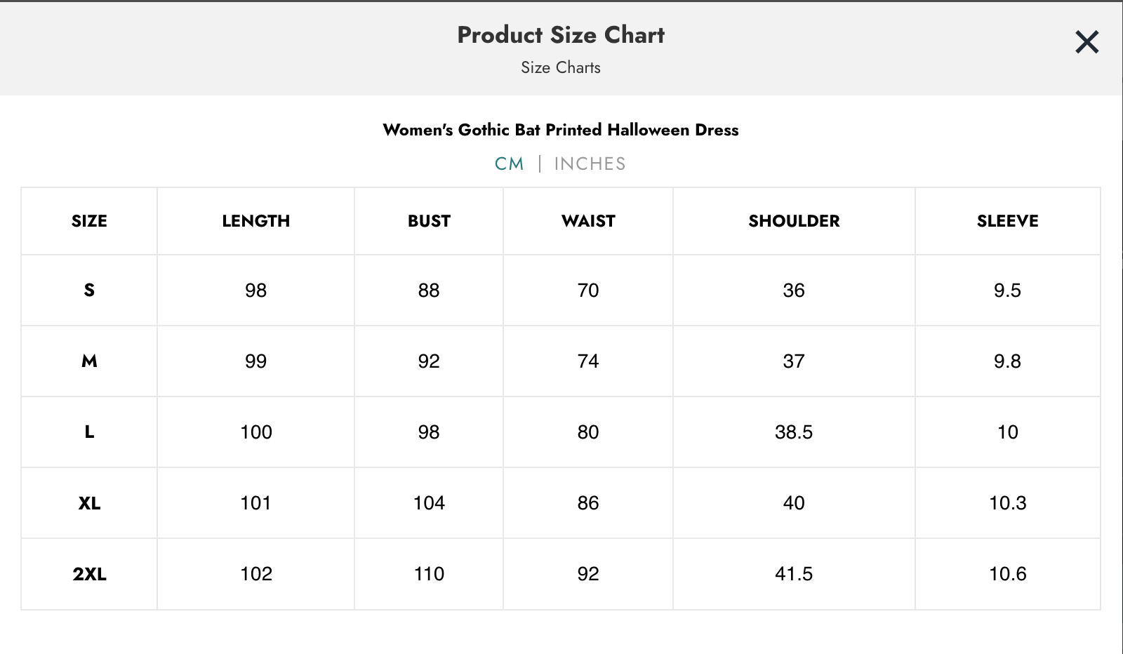 Naughty Kitten Clothing Midnight Ritual Chain Top Close Up View Gothic Alternative Women's Wear Size Chart Centimetres 