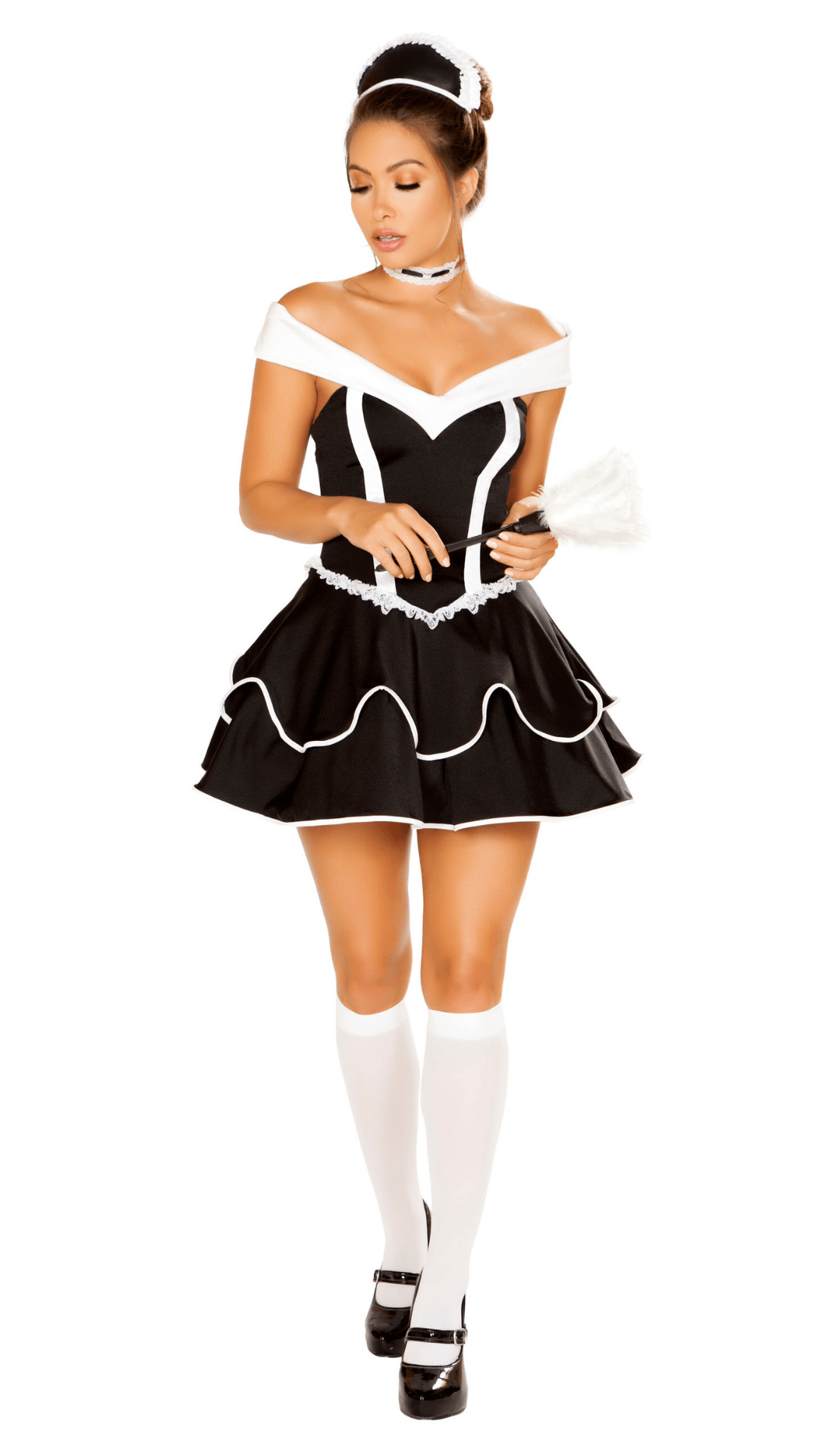 Naughty Kitten Clothing Sexy Chamber Maid Costume Front View Halloween Costume