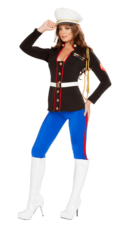 Naughty Kitten Clothing Sexy Marine Corporal Costume Front View Halloween Costume