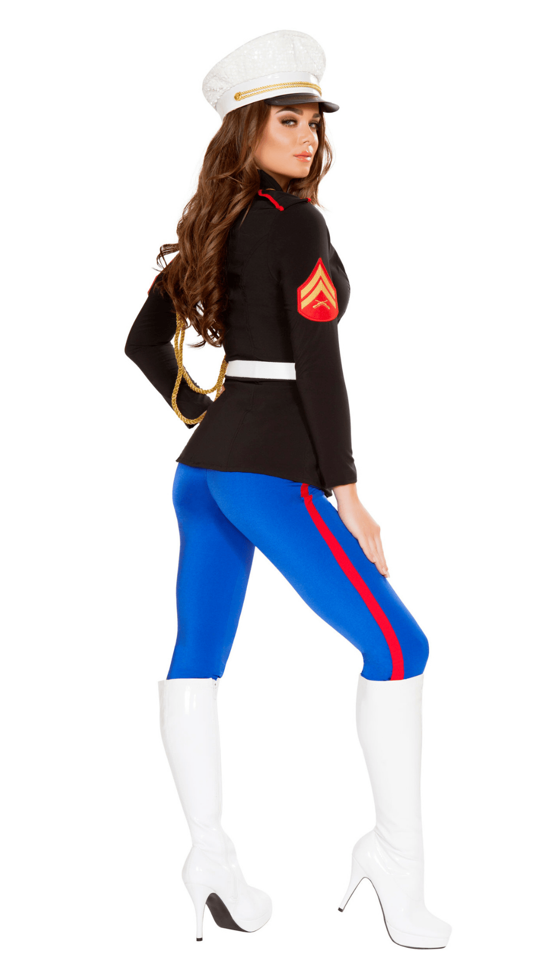 Naughty Kitten Clothing Sexy Marine Corporal Costume Rear View Halloween Costume