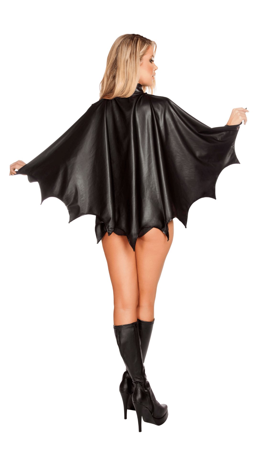 Naughty Kitten Clothing Sexy Night Vigilante Costume cape Rear view Halloween Costume