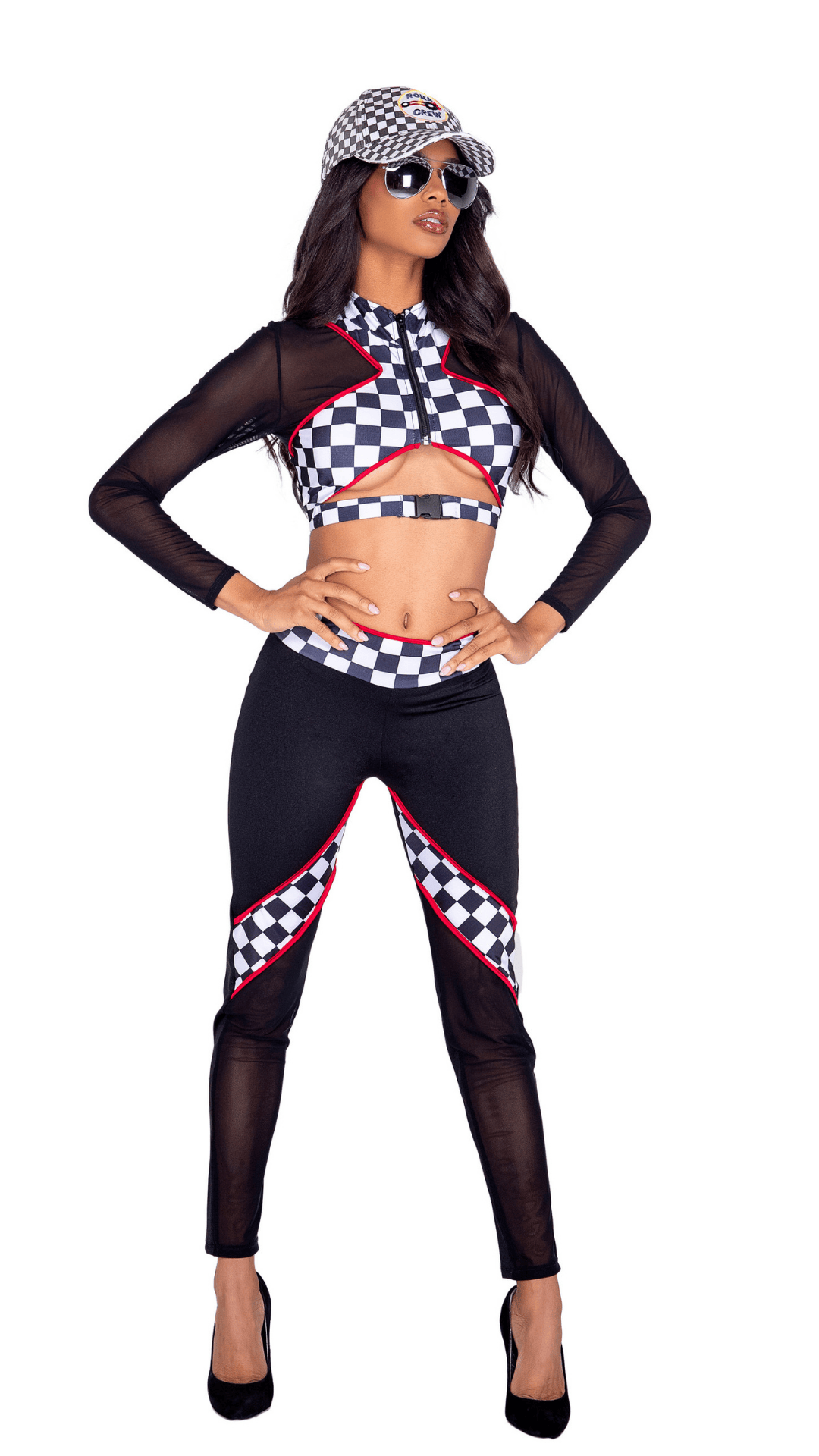 Naughty Kitten Clothing Sexy Race Car Driver Front View Halloween Costume
